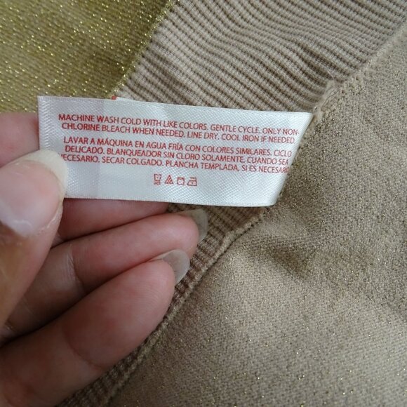 No Boundaries Gold Metallic Bodycon Mini Skirt Juniors Size M 7-9 Stretchy Party - Picture 5 of 7